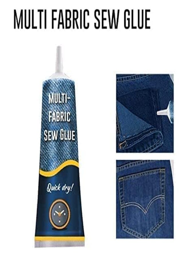 Dhamee Quick Dry Fabric Glue Stitch Liquid Sewing No Sew Glue Fast Tack Bonding Repair Clothes Fabric Glue for Clothing Permanent waterproof Hems & Embellishes Without a Needle and Thread - Image 2